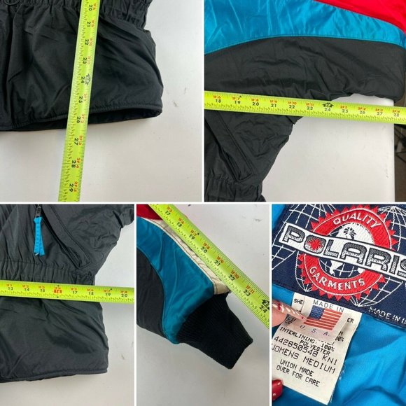 Vintage Polaris Snowmobile Sled Thermo-Loft Insulated Racing Ski Jacket Medium - Picture 12 of 12